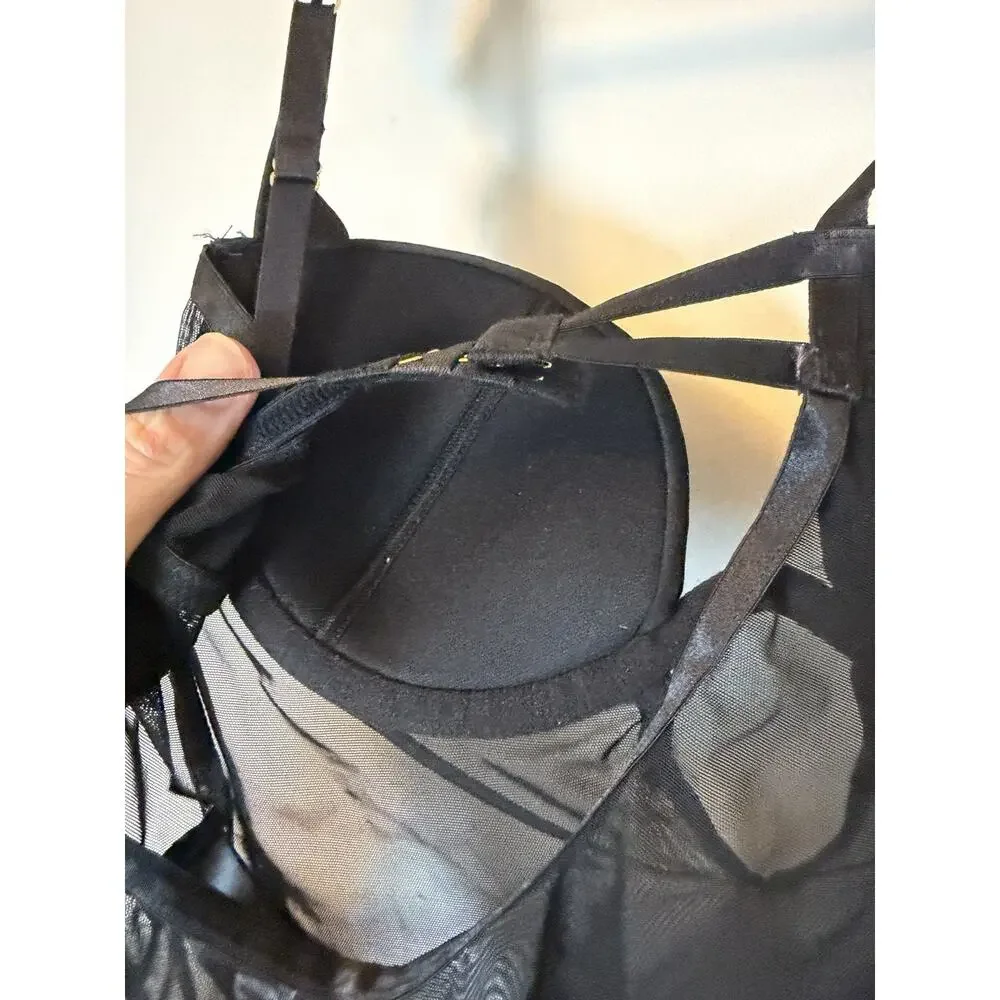 Bluebella Jasmine Underwire Bodysuit Black 32D NWT $98